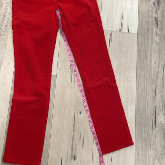 NWOT Red Corduroy AG Stevie Slim Straight Pants, size 26R. - Picture 7 of 9